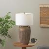 imageDeco 79 Ceramic Room Table Lamp Ombre Accent Lamp with Drum Shade Lamp 15quot x 15quot x 23quot BlackBrown