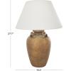 imageDeco 79 Ceramic Room Table Lamp Ombre Accent Lamp with Drum Shade Lamp 15quot x 15quot x 23quot BlackBrown