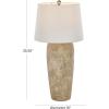 imageDeco 79 Ceramic Room Table Lamp Ombre Accent Lamp with Drum Shade Lamp 15quot x 15quot x 23quot BlackLight Brown