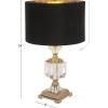 imageDeco 79 Crystal Room Table Lamp Accent Lamp with Gold Accents Lamp 14quot x 14quot x 24quot Black