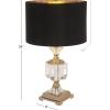 imageDeco 79 Crystal Room Table Lamp Accent Lamp with Gold Accents Lamp 14quot x 14quot x 24quot Black