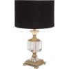imageDeco 79 Crystal Room Table Lamp Accent Lamp with Gold Accents Lamp 14quot x 14quot x 24quot Black
