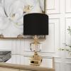 imageDeco 79 Crystal Room Table Lamp Accent Lamp with Gold Accents Lamp 14quot x 14quot x 24quot Black