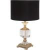 imageDeco 79 Crystal Room Table Lamp Accent Lamp with Gold Accents Lamp 14quot x 14quot x 24quot Black
