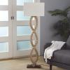 imageDeco 79 Jute Rope Room Floor Lamp Rope Standing Tall Lamp with Linen Shade Tall Lamp 20quot x 9quot x 63quot Brown