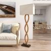 imageDeco 79 Jute Rope Room Floor Lamp Rope Standing Tall Lamp with Linen Shade Tall Lamp 20quot x 9quot x 63quot Brown