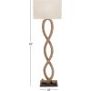 imageDeco 79 Jute Rope Room Floor Lamp Rope Standing Tall Lamp with Linen Shade Tall Lamp 20quot x 9quot x 63quot Brown