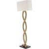 imageDeco 79 Jute Rope Room Floor Lamp Rope Standing Tall Lamp with Linen Shade Tall Lamp 20quot x 9quot x 63quot Brown