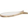 imageDeco 79 Mango Wood Handmade Ocean Inspired Tray with Colorful Enameled Interior 16quot x 6quot x 2quot BrownBrown