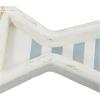imageDeco 79 Mango Wood Handmade Ocean Inspired Tray with Colorful Enameled Interior 16quot x 6quot x 2quot BrownWhite