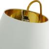imageDeco 79 Marble Room Desk Lamp Accent Lamp with Arched Gold Metal Stand Lamp 11quot x 11quot x 22quot WhiteWhite