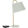 imageDeco 79 Marble Room Desk Lamp Accent Lamp with Arched Gold Metal Stand Lamp 11quot x 11quot x 22quot WhiteWhite