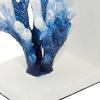 imageDeco 79 Metal Coral Decorative Bookends Ombre Non Skid Bookends Set of 2 Office Bookends4quotW 7quotH BlueBlue