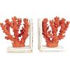 imageDeco 79 Metal Coral Decorative Bookends Ombre Non Skid Bookends Set of 2 Office Bookends4quotW 7quotH BlueOrange