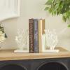 imageDeco 79 Metal Coral Decorative Bookends Ombre Non Skid Bookends Set of 2 Office Bookends4quotW 7quotH BlueWhite
