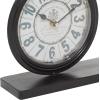 imageDeco 79 Metal Decorative Clock Bike Mantel Clock Tabletop Clock 13quot x 3quot x 12quot BrownBrown