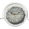 imageDeco 79 Metal Decorative Clock Bike Mantel Clock Tabletop Clock 13quot x 3quot x 12quot BrownWhite