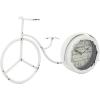 imageDeco 79 Metal Decorative Clock Bike Mantel Clock Tabletop Clock 13quot x 3quot x 12quot BrownWhite