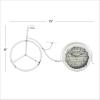 imageDeco 79 Metal Decorative Clock Bike Mantel Clock Tabletop Clock 13quot x 3quot x 12quot BrownWhite