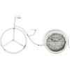 imageDeco 79 Metal Decorative Clock Bike Mantel Clock Tabletop Clock 13quot x 3quot x 12quot BrownWhite