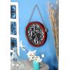 imageDeco 79 Metal Decorative Wall Clock Set of 3 11quot x 2quot x 20quot White with Rope accentsRedBlackWhite