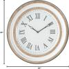 imageDeco 79 Metal Decorative Wall Clock for Home and Room 24quot x 3quot x 24quot White