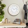 imageDeco 79 Metal Decorative Wall Clock for Home and Room 24quot x 3quot x 24quot White