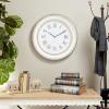 imageDeco 79 Metal Decorative Wall Clock for Home and Room 24quot x 3quot x 24quot White