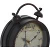 imageDeco 79 Metal Eiffel Tower Clock with Bell Style Top 6quot x 3quot x 9quot Black