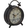 imageDeco 79 Metal Eiffel Tower Clock with Bell Style Top 6quot x 3quot x 9quot Black