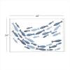imageDeco 79 Metal Fish Home Wall Decor Indoor Outdoor Wall Sculpture Wall Art 27quot x 1quot x 22quot BlueBlue