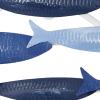 imageDeco 79 Metal Fish Home Wall Decor Indoor Outdoor Wall Sculpture Wall Art 27quot x 1quot x 22quot BlueBlue