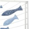 imageDeco 79 Metal Fish Home Wall Decor Indoor Outdoor Wall Sculpture Wall Art 27quot x 1quot x 22quot BlueBlue