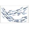 imageDeco 79 Metal Fish Home Wall Decor Indoor Outdoor Wall Sculpture Wall Art 27quot x 1quot x 22quot BlueBlue