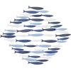 imageDeco 79 Metal Fish Home Wall Decor Indoor Outdoor Wall Sculpture Wall Art 27quot x 1quot x 22quot BlueBlue