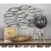imageDeco 79 Metal Fish Home Wall Decor Indoor Outdoor Wall Sculpture Wall Art 27quot x 1quot x 22quot BlueDark Gray