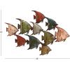 imageDeco 79 Metal Fish Home Wall Decor Indoor Outdoor Wall Sculpture Wall Art 27quot x 1quot x 22quot BlueMulti Colored