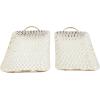 imageDeco 79 Metal Geometric Living Room Decor Tray Geometric Dot Ottoman Tray with White Accents Set of 2 Serving Tray 19quot 19quot W Gold