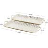imageDeco 79 Metal Geometric Living Room Decor Tray Geometric Dot Ottoman Tray with White Accents Set of 2 Serving Tray 19quot 19quot W Gold