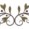 imageDeco 79 Metal Leaf Home Wall Decor Long Horizontal Vine Wall Sculpture with Green Accents Wall Art 48quot x 1quot x 9quot RedGreen