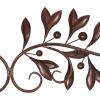 imageDeco 79 Metal Leaf Home Wall Decor Long Horizontal Vine Wall Sculpture with Green Accents Wall Art 48quot x 1quot x 9quot RedGreen