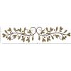 imageDeco 79 Metal Leaf Home Wall Decor Long Horizontal Vine Wall Sculpture with Green Accents Wall Art 48quot x 1quot x 9quot RedGreen