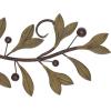 imageDeco 79 Metal Leaf Home Wall Decor Long Horizontal Vine Wall Sculpture with Green Accents Wall Art 48quot x 1quot x 9quot RedGreen