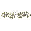 imageDeco 79 Metal Leaf Home Wall Decor Long Horizontal Vine Wall Sculpture with Green Accents Wall Art 48quot x 1quot x 9quot RedGreen