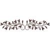 imageDeco 79 Metal Leaf Home Wall Decor Long Horizontal Vine Wall Sculpture with Green Accents Wall Art 48quot x 1quot x 9quot RedGreen