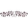 imageDeco 79 Metal Leaf Home Wall Decor Long Horizontal Vine Wall Sculpture with Green Accents Wall Art 48quot x 1quot x 9quot RedRed