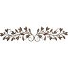 imageDeco 79 Metal Leaf Home Wall Decor Long Horizontal Vine Wall Sculpture with Green Accents Wall Art 48quot x 1quot x 9quot RedRed