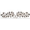 imageDeco 79 Metal Leaf Home Wall Decor Long Horizontal Vine Wall Sculpture with Green Accents Wall Art 48quot x 1quot x 9quot RedRed