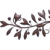 imageDeco 79 Metal Leaf Home Wall Decor Long Horizontal Vine Wall Sculpture with Green Accents Wall Art 48quot x 1quot x 9quot RedRed