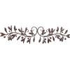 imageDeco 79 Metal Leaf Home Wall Decor Long Horizontal Vine Wall Sculpture with Green Accents Wall Art 48quot x 1quot x 9quot RedRed